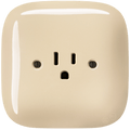 SQUARE PORCELAIN WALL SOCKET USA 15 AMP SAND - DYKE & DEAN