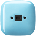 SQUARE PORCELAIN WALL SOCKET USB - C PASTEL BLUE - DYKE & DEAN