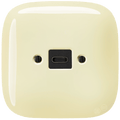 SQUARE PORCELAIN WALL SOCKET USB - C VANILLA - DYKE & DEAN