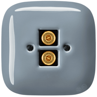SQUARE PORCELAIN WALL SPEAKER SOCKET ASH GREY - DYKE & DEAN