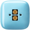 SQUARE PORCELAIN WALL SPEAKER SOCKET PASTEL BLUE - DYKE & DEAN
