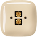 SQUARE PORCELAIN WALL SPEAKER SOCKET SAND - DYKE & DEAN