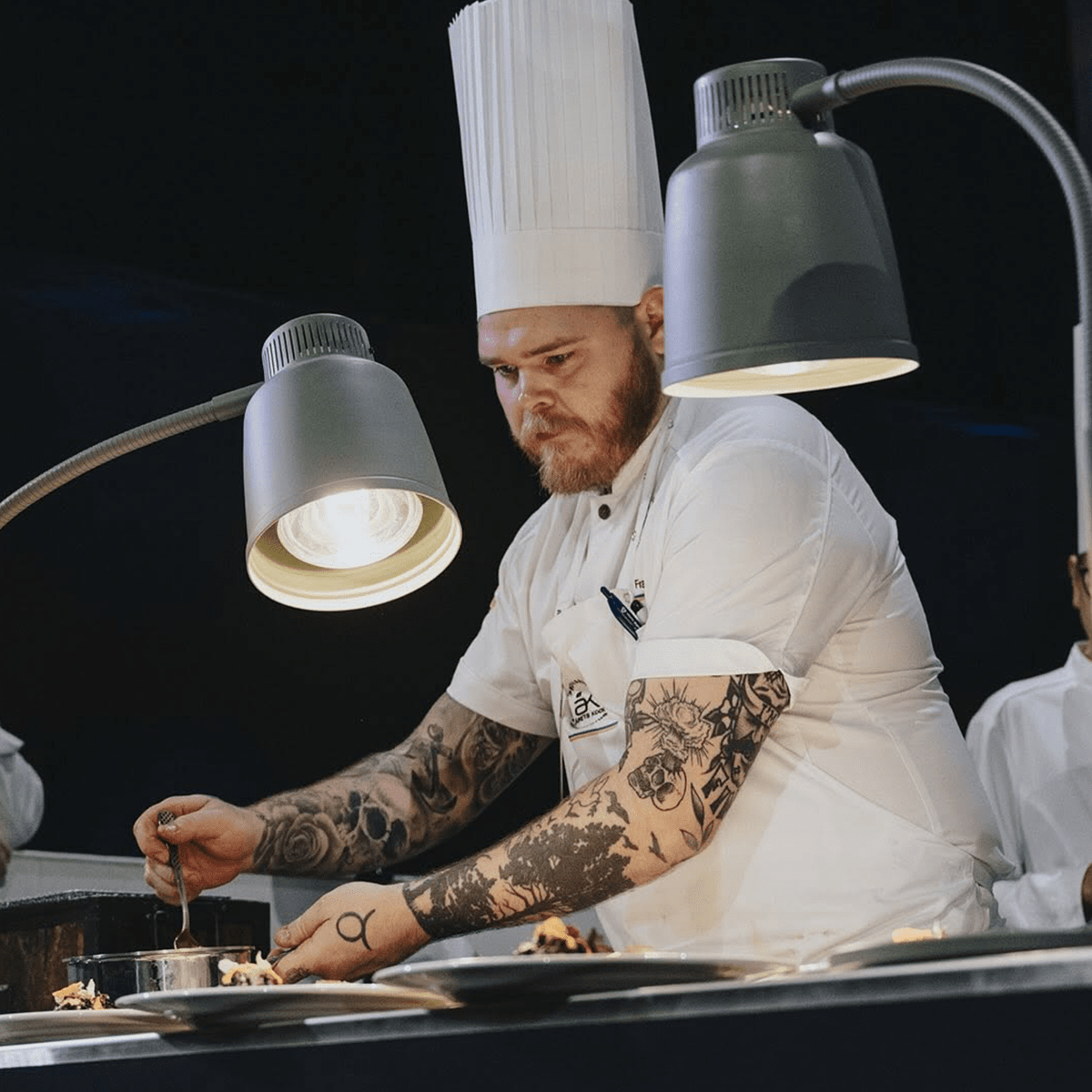 STAY HOT HEAT LAMP FOCUS TABLETOP DOUBLE - DYKE & DEAN