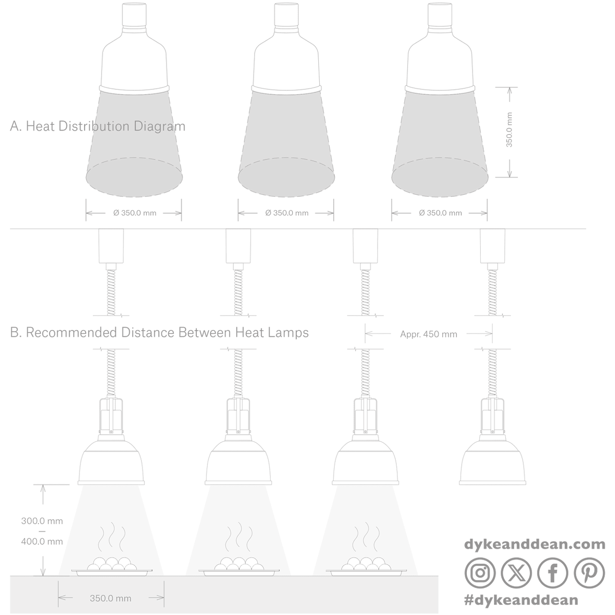 Stay Hot heat lamp pendant focus mo retractable