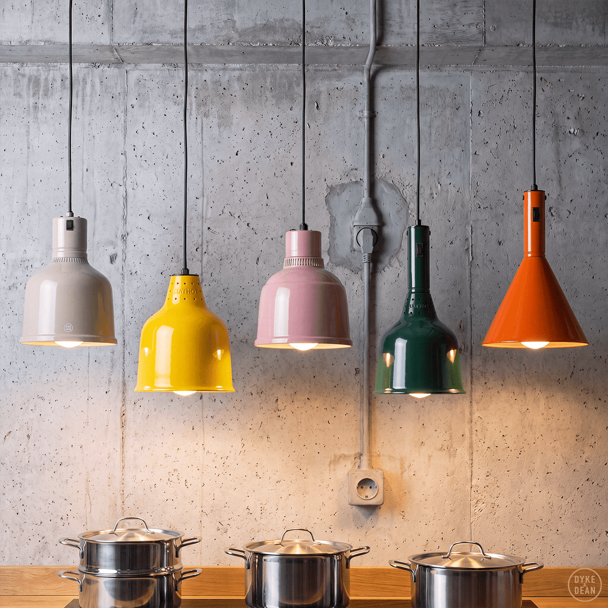 Stay hot heat lamp pendant focus MS retractable cord colour