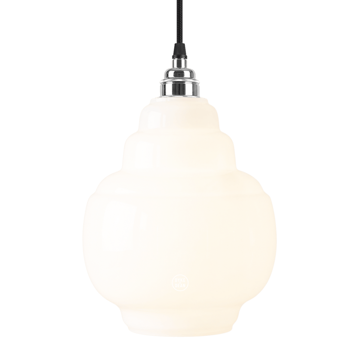 Stepped opal glass pendant shade - DYKE & DEAN