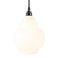 Stepped opal glass pendant shade - DYKE & DEAN