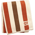 STRIPE BATH SHEET TOWEL CHOCOLATE - DYKE & DEAN