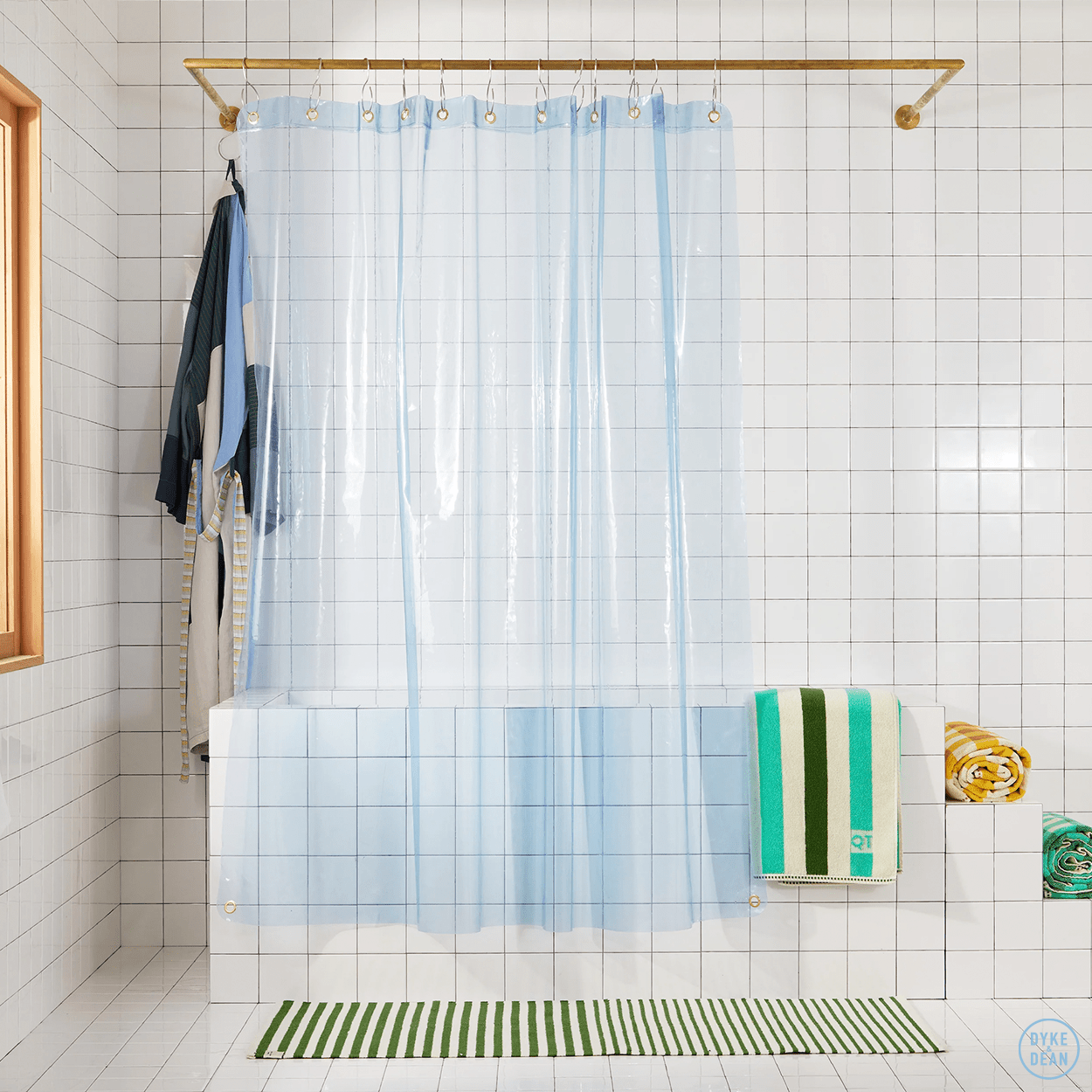 SUN SHOWER CURTAIN ATLANTIC BLUE - DYKE & DEAN