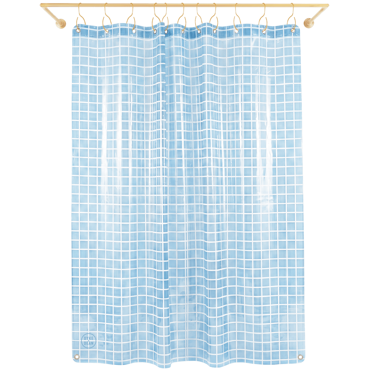SUN SHOWER GRID CURTAIN ATLANTIC BLUE - DYKE & DEAN