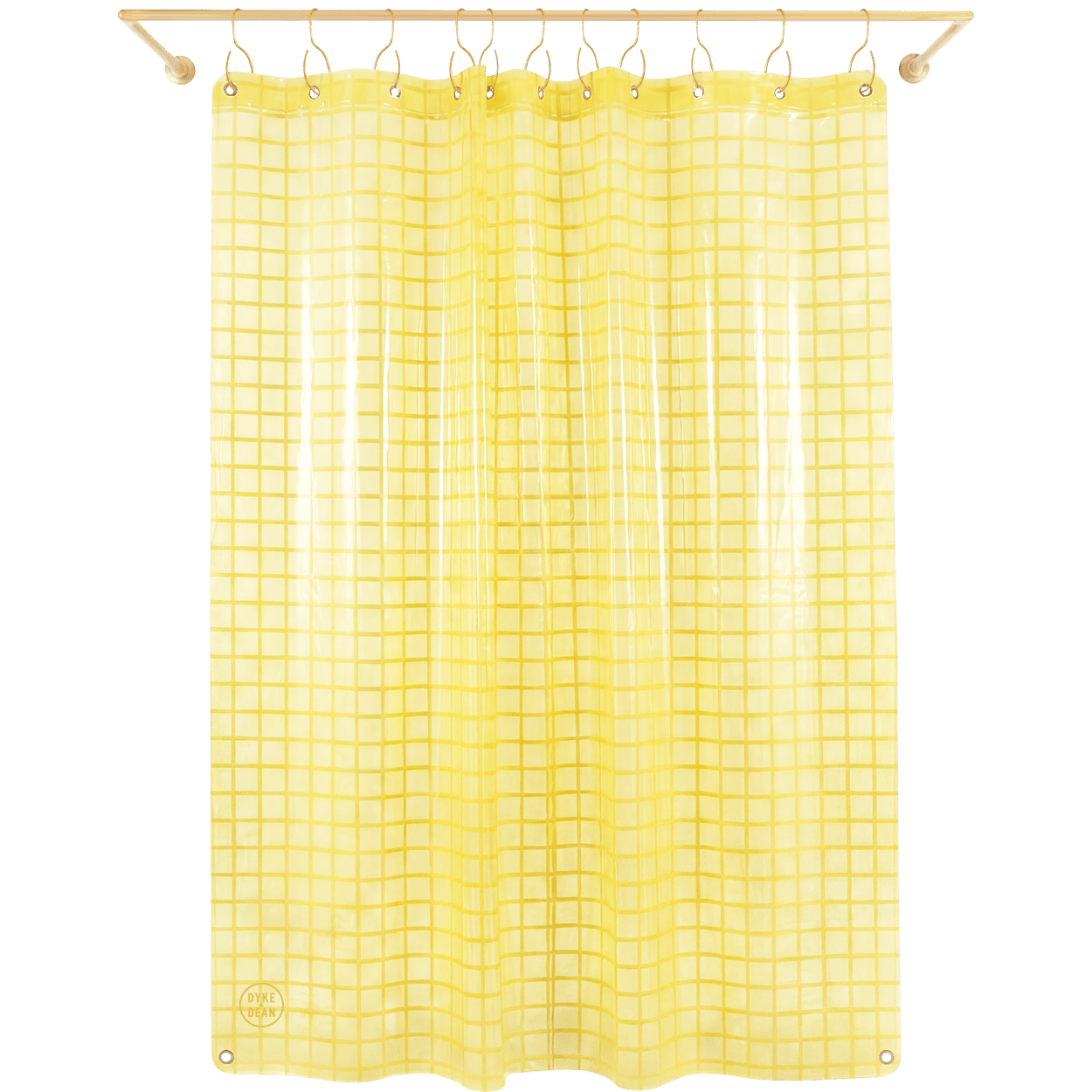 SUN SHOWER GRID CURTAIN BUTTER YELLOW - DYKE & DEAN