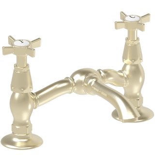 SURFACE MOUNTED TWIN BRIDGE CROSS TAPS - DYKE & DEAN