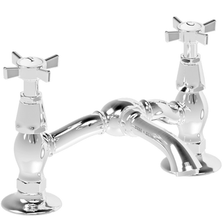 SURFACE MOUNTED TWIN BRIDGE CROSS TAPS - DYKE & DEAN