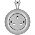 SURFACE PORCELAIN WALL SOCKET GREY UK - DYKE & DEAN