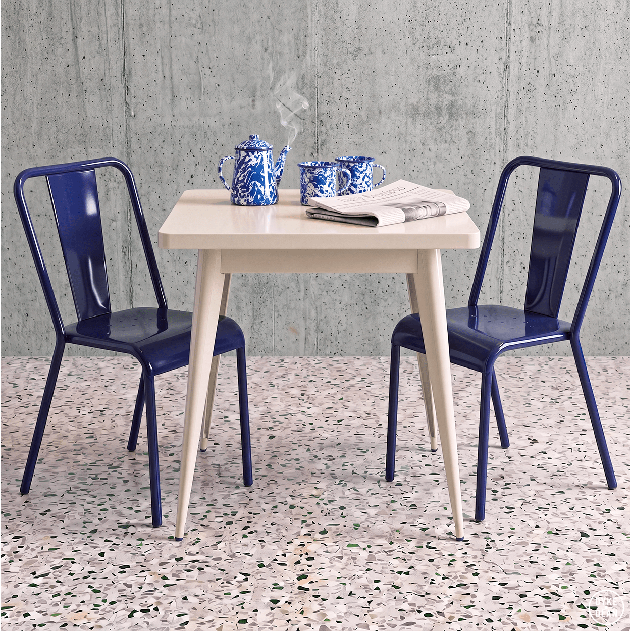 TOLIX METAL TOP COFFEE TABLE 55 - DYKE & DEAN