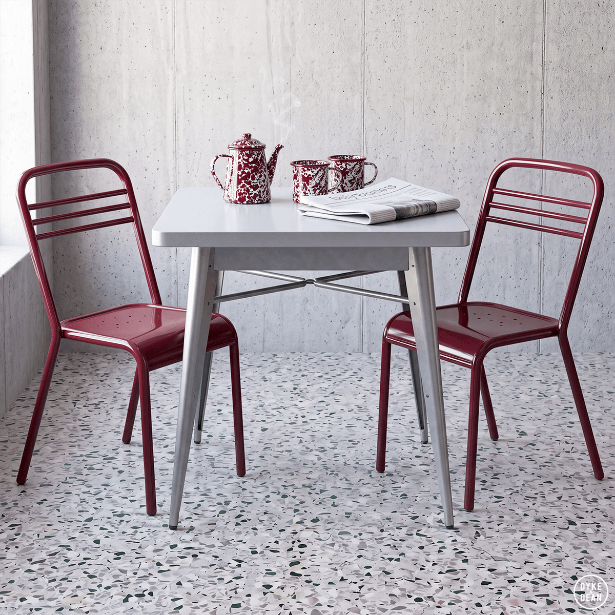 TOLIX METAL TOP COFFEE TABLE 55 - DYKE & DEAN