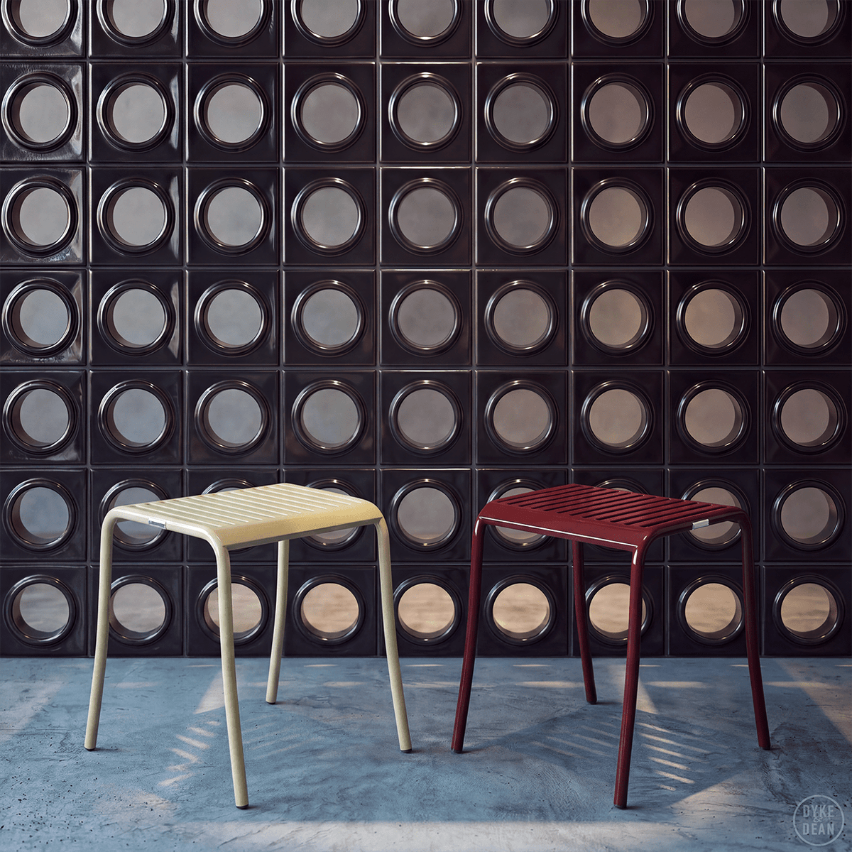 TOLIX PATIO STOOL - DYKE & DEAN