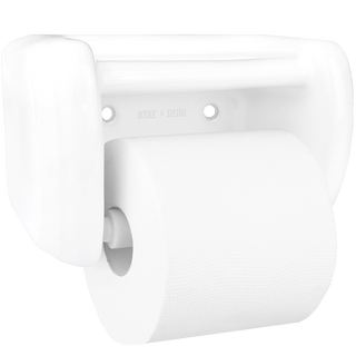 TRADITIONAL PORCELAIN TOILET PAPER HOLDER - DYKE & DEAN