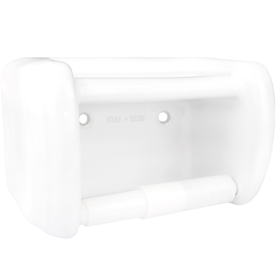 TRADITIONAL PORCELAIN TOILET PAPER HOLDER - DYKE & DEAN