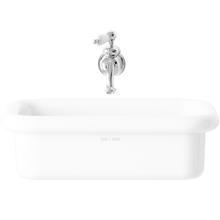 TRUE LITE CERAMIC COUNTERTOP WIDE SINK WHITE - DYKE & DEAN