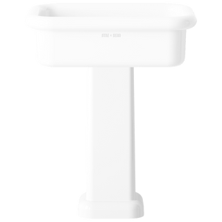 TRUE LITE CERAMIC COUNTERTOP WIDE SINK WHITE PEDESTAL - DYKE & DEAN