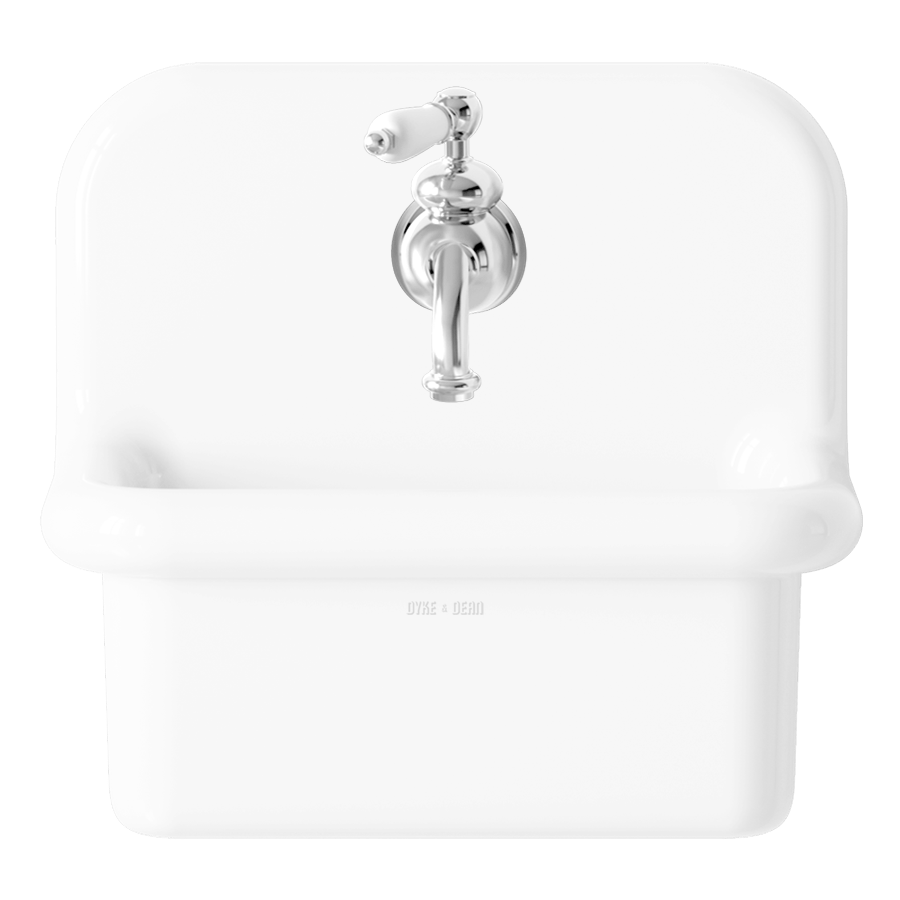 TRUE LITE CERAMIC MOUNTED MINI DEPTH SINK WHITE - DYKE & DEAN