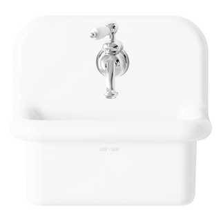 TRUE LITE CERAMIC MOUNTED MINI DEPTH SINK WHITE - DYKE & DEAN