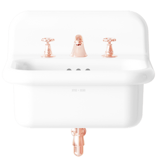 TRUE LITE CERAMIC MOUNTED SMALL SINK WHITE - DYKE & DEAN