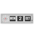 TWEMCO CALENDAR FLIP CLOCK BQ-38 GREY - DYKE & DEAN
