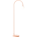 UNA OPAL GLASS GLOBE LOOP FLOOR LIGHT CORAL - DYKE & DEAN
