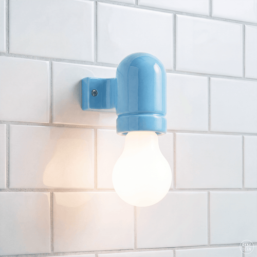 Wall arm ceramic light blue - DYKE & DEAN