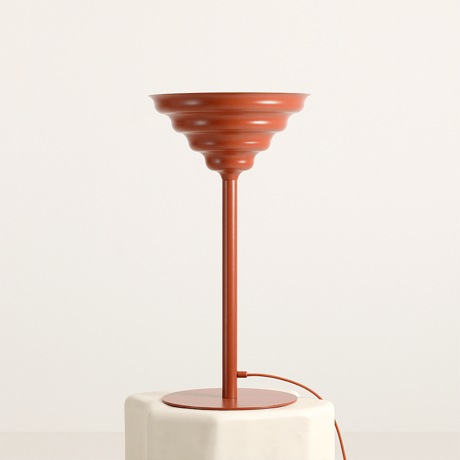 WAVE FLOOR UP LIGHTER LIGHT RED SMALL - DYKE & DEAN