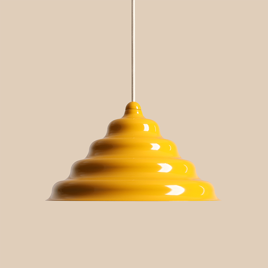 WAVE HANGING PENDANT LIGHT YELLOW L - DYKE & DEAN