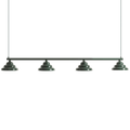 WAVE SUSPENSION BAR PENDANT 4 LIGHT GREEN - DYKE & DEAN