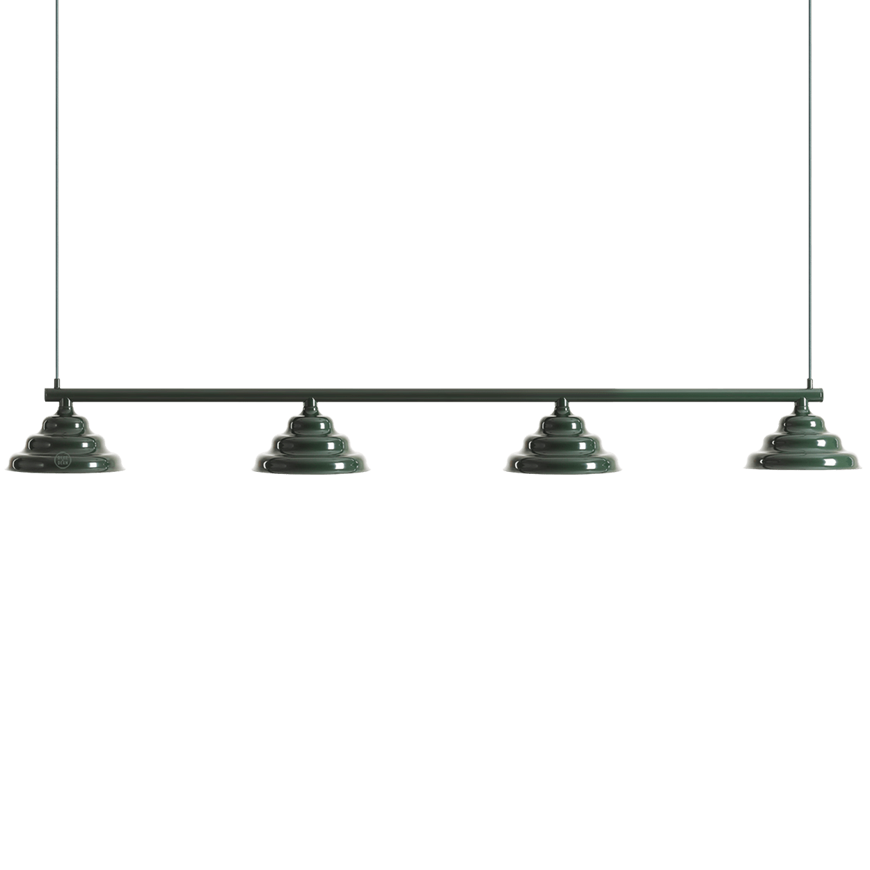 WAVE SUSPENSION BAR PENDANT 4 LIGHT GREEN - DYKE & DEAN