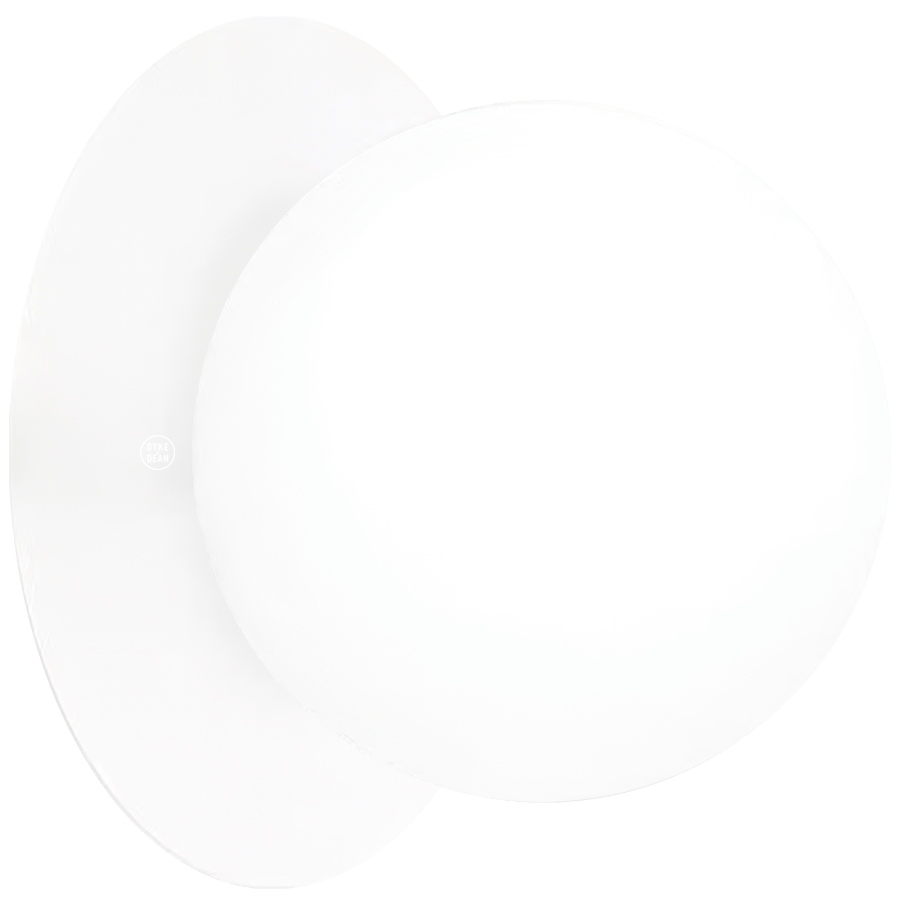 WHITE BORRA WATERPROOF GLOBE DISC OPAL GLASS WALL LIGHT - DYKE & DEAN