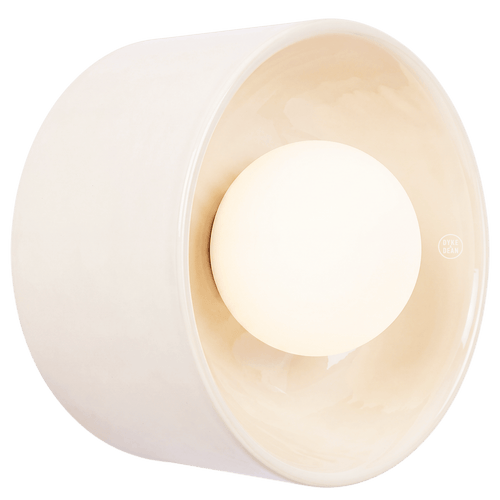 White ceramic globe disc light - DYKE & DEAN