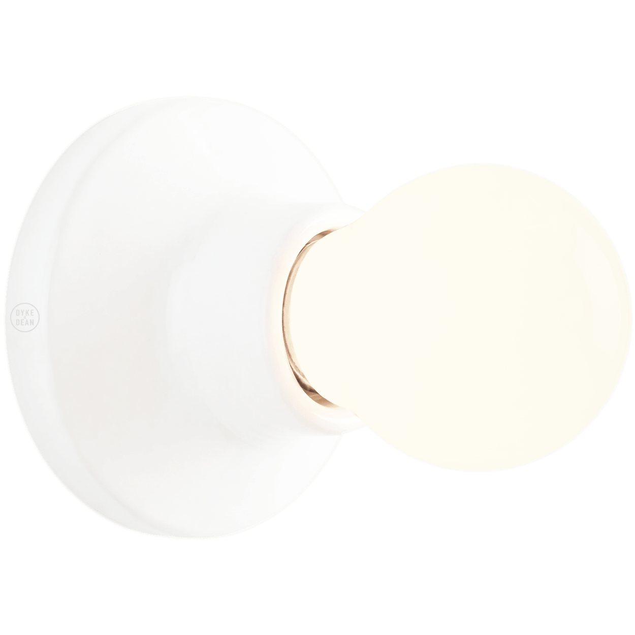 WHITE CERAMIC WALL & CEILING LAMP - DYKE & DEAN
