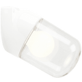 WHITE CLEAR PORCELAIN WATERPROOF ANGLED WALL LIGHT - DYKE & DEAN