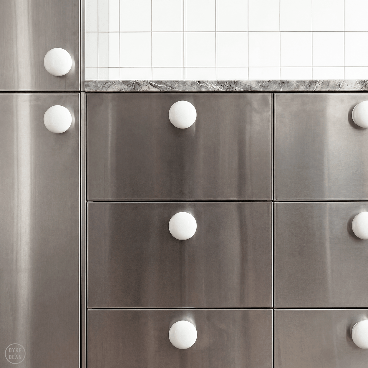 WHITE PORCELAIN DOOR KNOBS - DYKE & DEAN