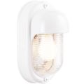 WHITE PORCELAIN VERTICAL BULKHEAD LAMP - DYKE & DEAN