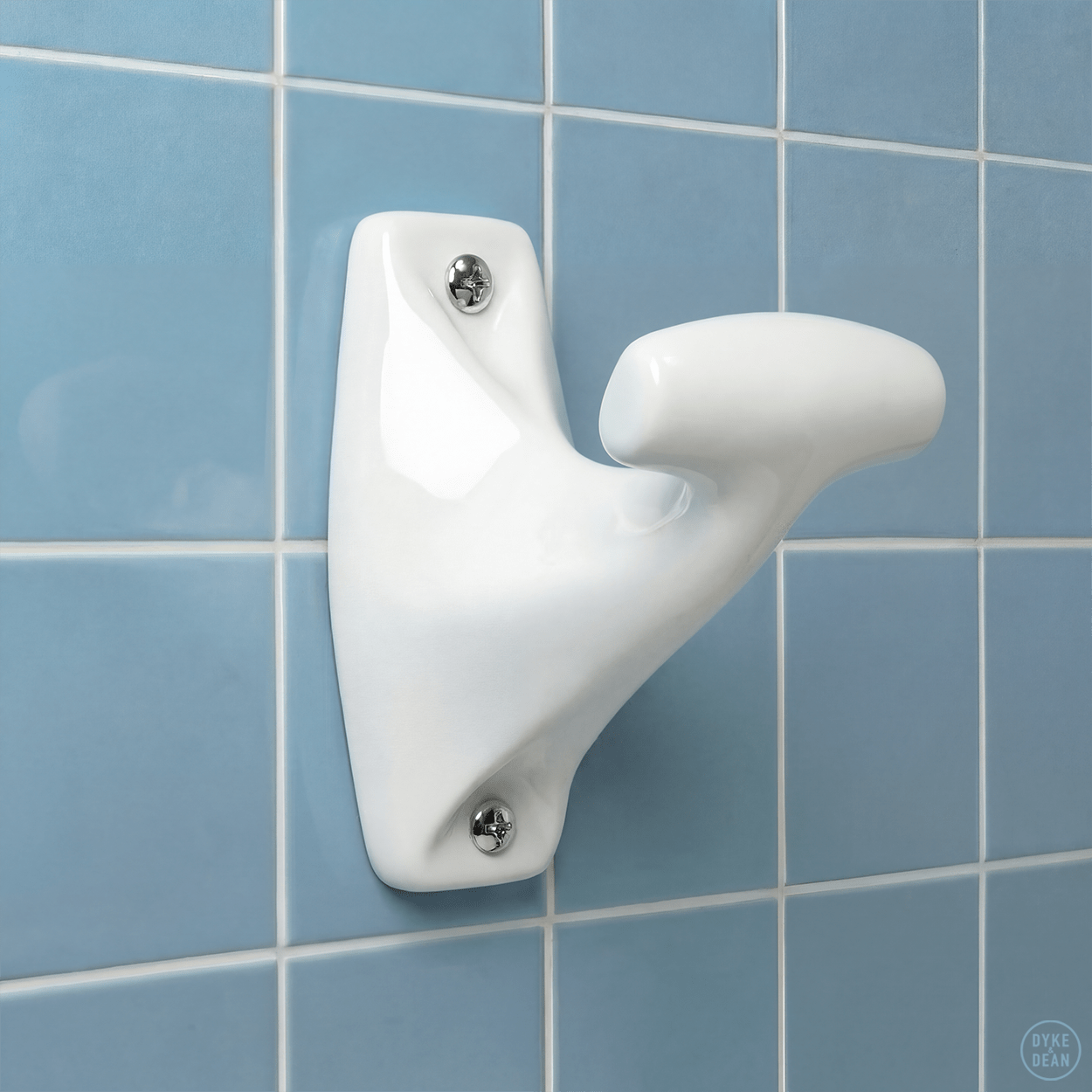 WHITE PORCELAIN WALL HOOK - DYKE & DEAN