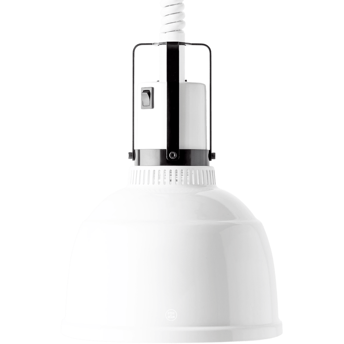 WHITE STAY HOT HEAT LAMP PENDANT FOCUS RO RETRACTABLE CORD - DYKE & DEAN