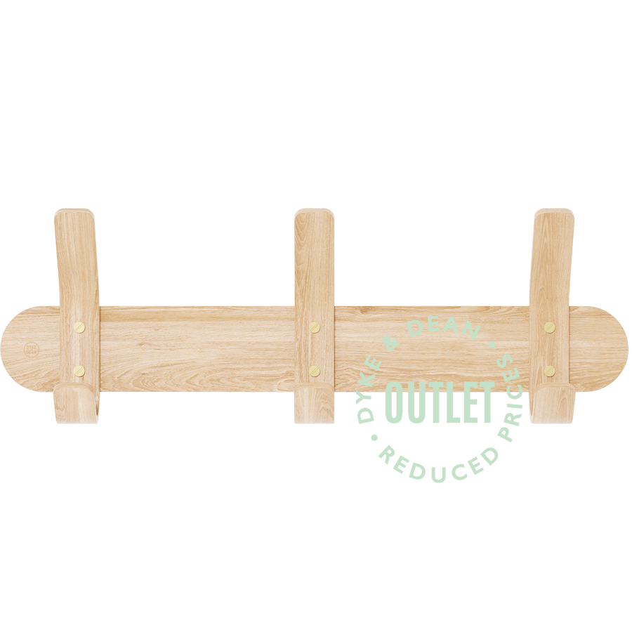 WIREWORKS 3 WALL HOOKS OAK OUTLET - DYKE & DEAN