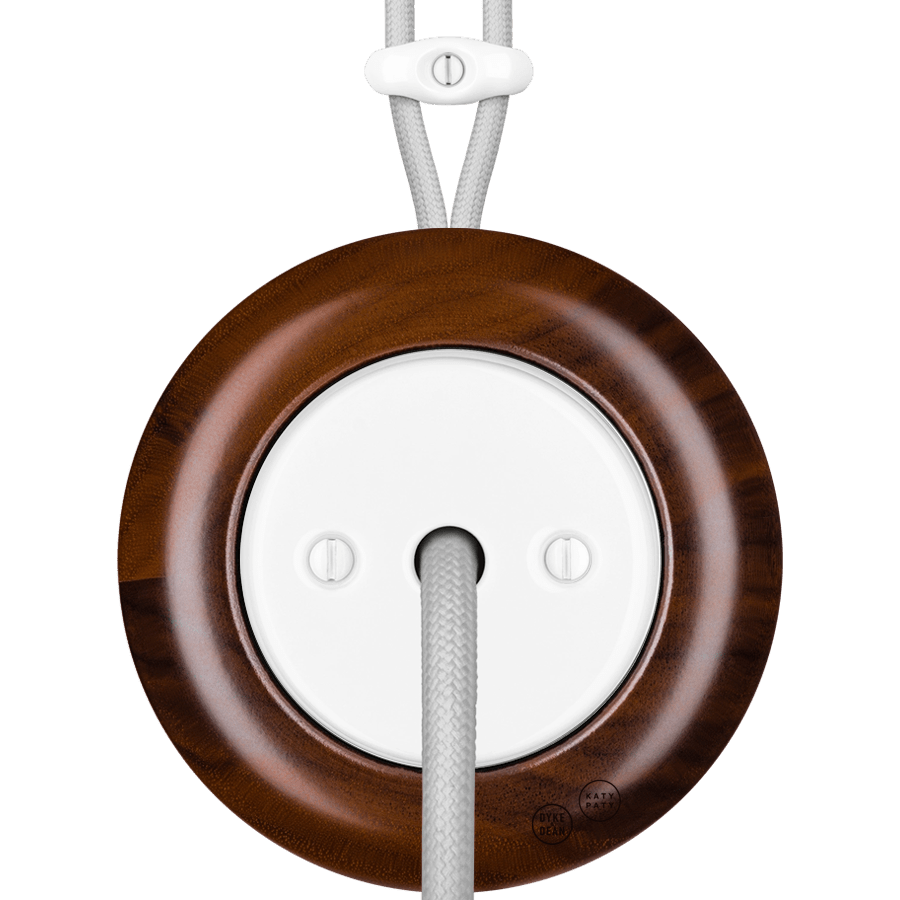 WOODEN PORCELAIN SURFACE MOUNTED NUC MAG CABLE GLAND - DYKE & DEAN