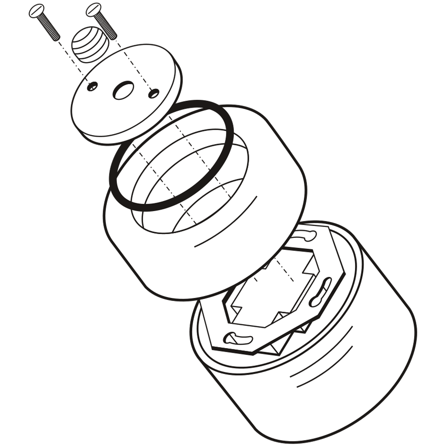 WOODEN PORCELAIN SURFACE MOUNTED NUCLEUS SOCKET MOTION SENSOR - DYKE & DEAN