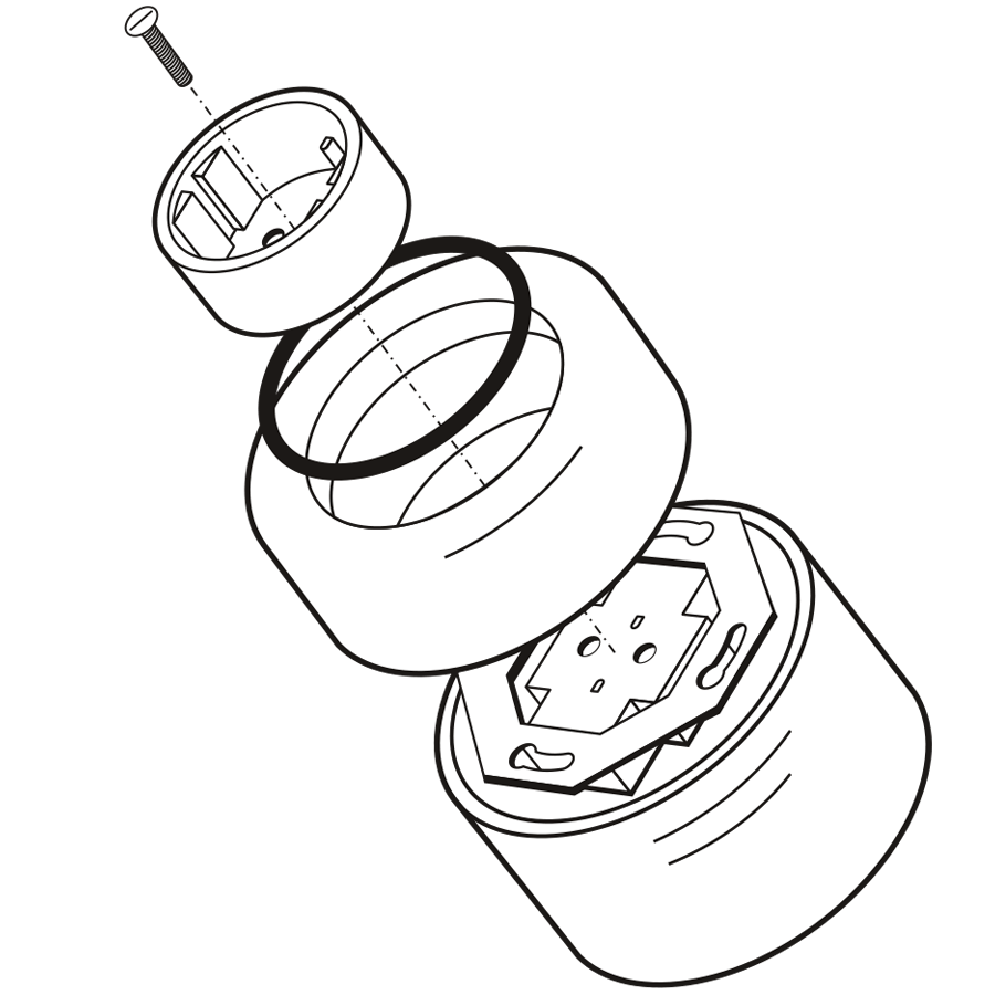 WOODEN PORCELAIN SURFACE MOUNTED NUCLEUS SOCKET SCHUKO - DYKE & DEAN
