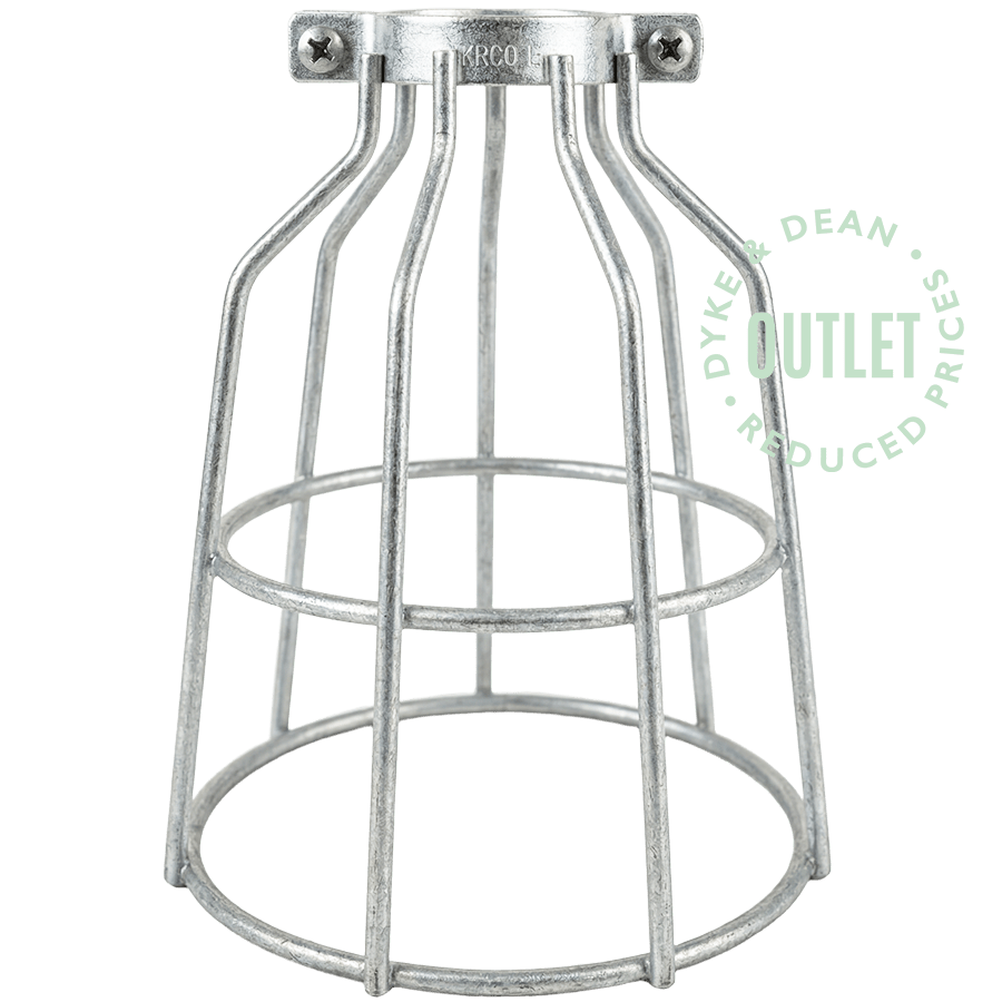 ZINC METAL E27 LIGHT CAGE OUTLET - DYKE & DEAN