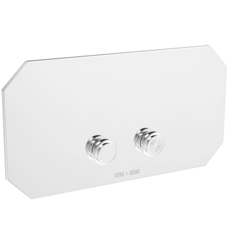 45° DEGREE CORNERS TOILET FLUSH PLATE CHROME - DYKE & DEAN