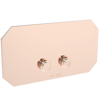 45° DEGREE CORNERS TOILET FLUSH PLATE COPPER - DYKE & DEAN